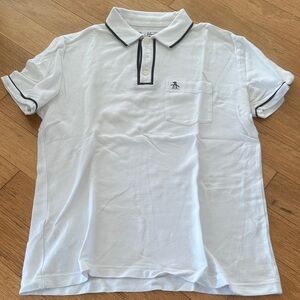 Original Penguin White Polo with Black Accents
